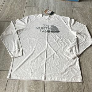 The North Face,cream,X-LARGE,round neck,long sleeves ,t-shirt for men